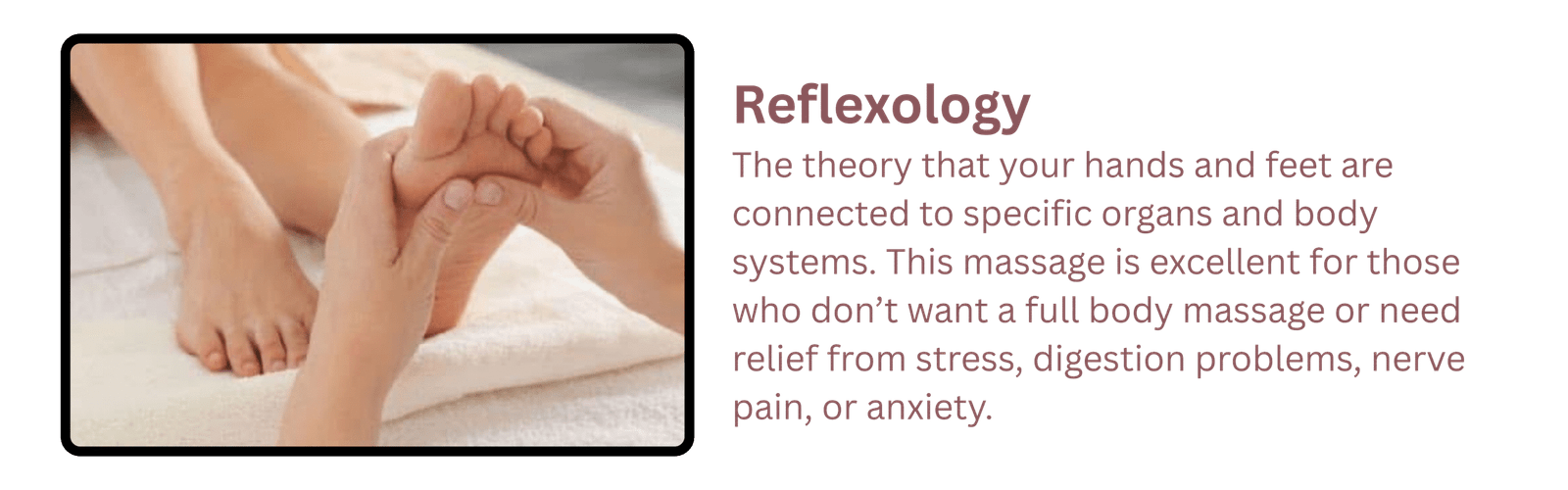 Have you ever heard of a reflexology massage Well, reflexology refers to the theory that your hands and feet are connected to certain organs and body systems. Research found that applying pressure